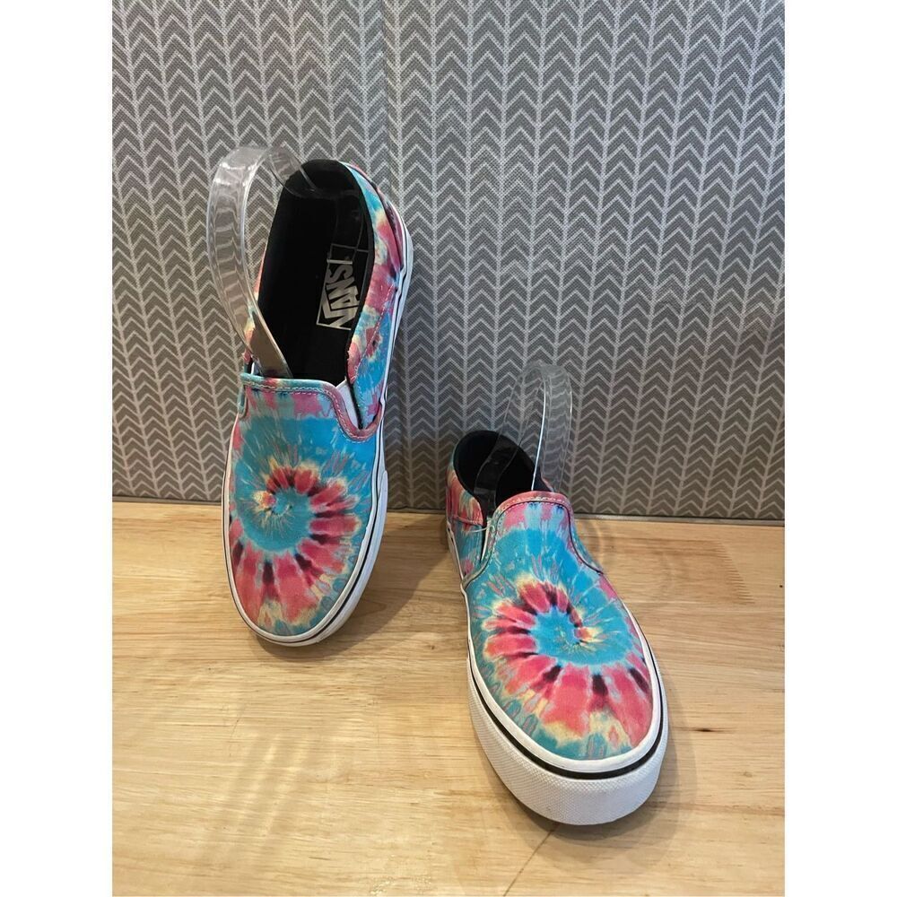 ✅Vans Asher Women's Slip-On Shoes tie dye slip on sneakers